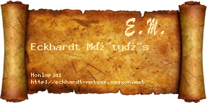 Eckhardt Mátyás névjegykártya